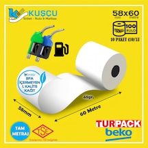 100 Adet 58x60 Tse Belgeli - 1. Kalite - Bpa İçermeyen - Akaryakıt/pompa - Turpack