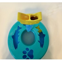 Bezos 3d Baskı Kedi Ödül Bulmacası Yaylı Kedi Başlı Zeka Oyuncağı Kedi Nanesi Bölmeli Turkuaz Sarı Dmc Diğer