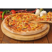 Bambum Fiesta Dönen Servis Tabağı Küçük 35cm Krem Bambum Fiesta Dönen Servis Tabağı Küçük 35cm Krem