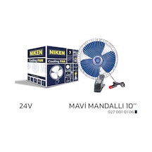 Araç Içi Vantilatör Mavi Mandallı 24v 10 İnç Üniversal Model Niken