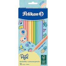 Pelikan Kuru Boya Kalemi Pastel Renkler 12 Renk Kuru Boya