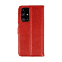 Samsung Galaxy M31s Kılıf Trend S Plus Kapaklı Kılıf - Kırmızı