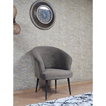 Zafir Tekli Teddy Siyah Boyalı Sivriltme Ayak Çay Seti Koltuk Tekli Berjer , Balkon, Salon, Ofis Kahverengi