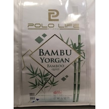 Polo Life Bambu Yorgan Renkli Biyeli Çift Kişilik Beyaz