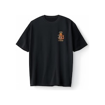 Bumeta Pokemon Charizard Çalizart Used Hot Coffee Oversize Unisex Tişört T-shirt Siyah