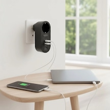 2 Usb,1 Type-c Girişli 1'li Çocuk Korumalı,ısıya Karşı Dayanıklı 2500watt Termal Akım Korumalı Priz