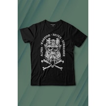 Kendim Seçtim Alpha Warrior Military Savaşçı Kurt Bozkurt Baskılı Tişört Çocuk T-shirt 001
