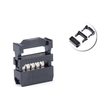 2x5 Pin Idc Konnektör 10 Pin Kablo Soketi 2.54mm 180 Derece Dişi Header Devre Pcb Bağlantı Parçası