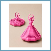 Bezos 3d Baskı Balerin Figürlü Fidget Oyuncak - Hareketli Optik İllüzyon Masa Dekoru-pembe Mbt06
