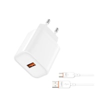 Vivo V29 Uyumlu 25w Hızlı Şarj Adaptörü Usb + Type-c Kablolu Hızlı Şarj Aleti