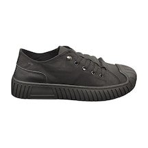Taşçı Ayakkabı Kadın Kumaş Ortopedik Lastik Bağcıklı Günlük Sneaker Ayakkabı Palmiye 30131z Siyah