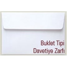 Davetiye Buklet Zarf 1. Hamur 120x180 70gr