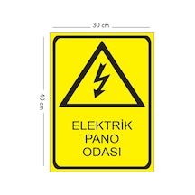 Metal Elektrik Pano Odası 30x40 Cm A3 Uyarı İş Güvenliği Levhası