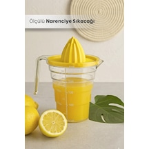 Masterchef Ölçülü Narenciye Sıkacağı 500 Ml. Portakal Sıkacağı Ve Limon Sıkacağı Şeffaf - Sarı
