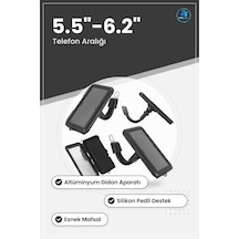 Motosiklet Smart Bar Telefon Tutucu 5.5 6.2 İnç Altüminyum Gidon Çok Renkli