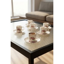 Dorothea 6 Kişilik Porselen Kahve Fincan Takımı - 100 Ml Renkli