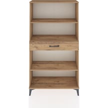 Arges Dolap 3 Raflı Tek Çekmeceli 88x30x163 Çam-çam Çam