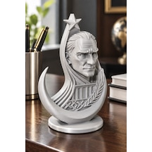 Ay Yıldızlı Atatürk Figürlü Dekoratif Mini Biblo 13848467