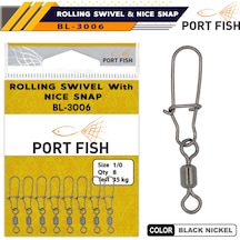 Portfish Bilyalı Kilitli Klips