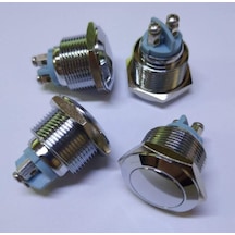 BUTON PBS-28C TERS BUTON YUVARLAK Metal 19mm 2 Pin VİDA PİN DIŞA