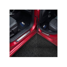 Renault Megane 2 2002-2009 Uyumlu Paslanmaz Çelik Krom Kapı Eşiği Abs Çerçeveli 4 Parça