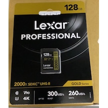 Lexar Professional 2000X 128 GB SDXC UHS-II U3 ​​V90 Hafıza Kartı