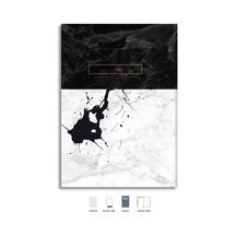 Çizgili Sert Kapak Defter, Siyah, 17x24 Cm Açık Gri