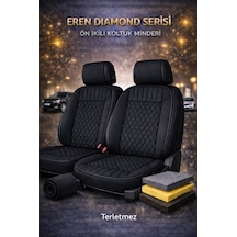 Kia Picanto 2004 Ve Sonrası Uyumlu Eren Daimond Siyah 2'li Minder Seti