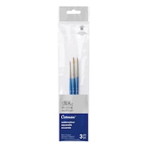 Winsor & Newton 5390606 Cotman Sulu Boya Sentetik Saç Seti, 3 Fırça, Mükemmel Zıplama Gücü, Renk Taşıma Gücü Ve Nokta Hassasiyeti İle, 3 Yuvarlak Fırça No. 1, 3, 5