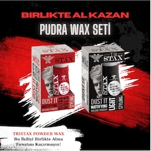 Tristax Kırmızı + Siyah Pudra Wax Saç Şekillendirici Set
