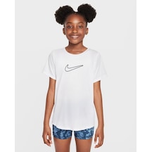 Nike Fz5600-100 One Fitted Dri-fıt Kısa Kollu Genç Çocuk Kız Tişört - Beyaz
