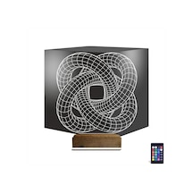 Luvivia Geometrik Dekoratif 3d Lamba - Masa Gece Lambası V2 Şeffaf