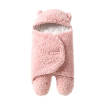 Hangfox Bebek Kışlık Kalın Sherpa Yelekli Ayırılmış Bacaklı Uyku Çantası - Pembe M Bedeni 0-3 Ay Pembe