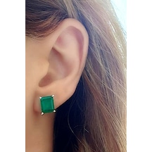 Skydiamond Red Creative Rubies 925 Ayar Gümüş Kare Küpe N11.87933