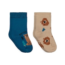 Civil Baby Bear Havlu 6- 2'li Bebek Erk Çorap Set - Standart 6 Ay Standart