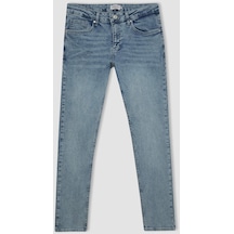 Defacto Carlo Skinny Fit Ekstra Dar Kalıp Normal Bel Ekstra Dar Paça Jean Pantolon D1821ax24smnm63