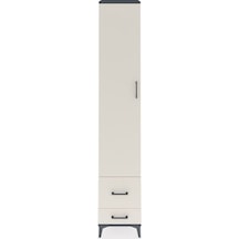 Hyperion Dolap 5 Raflı 2 Çekmeceli Tek Kapaklı 44x44x243 Antrasit-aytaşı Antrasit