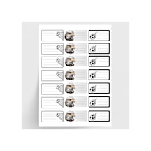 Siyah-beyaz İsimlik Okul Etiketi, Sticker Seti, 210 Adet