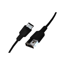 Coral Usb A-c Hızlı Şarj Kablosu Siyah + Siyah Uç 150 Cm