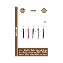 Özel Üretim Spin Avcılığı Kıyı Avı At Çek Captain 3627 Slide Jigger 40gr Light Jig Suni Yem