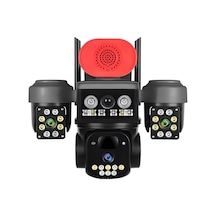 O-kam 8090 3 Lens 4g Solar Kamera Mavi Kırmızı Işıklı Sirenli
