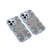 Apple iPhone Uyumlu 14 Pro Kılıf Mekanik Bumper Kapak - Mavi Bz8683140603380