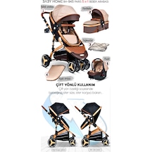 Baby Home 945 Ayrılıp Birleşebilen Travel Sistem İkiz Bebek Arabası
