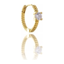 Golden Glamour Gümüş Küpe-330 Gold