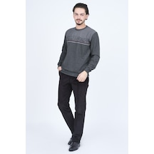 Rey Polo Erkek Bisiklet Yaka Triko Sweat 6743616 Füme