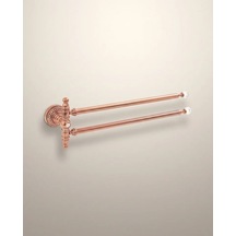 Crystal Rose Gold İkili Havlu Bar 60cm Renkli