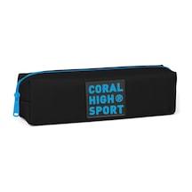 Coral High Sport Tek Bölmeli Siyah-Mavi Kalemlik