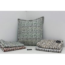 Nivemeshome Elyaf Dolgulu Kırlent 45x45 Lisa 02 Yeşil Yeşil