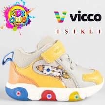 Vicco Rocky Phylon Kauçuk Taban Ortopedik Işıklı Çocuk Bot Gri