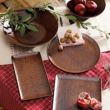 Mudo Home Wood Touch Dikdörtgen Sunum 32cm Kahverengi